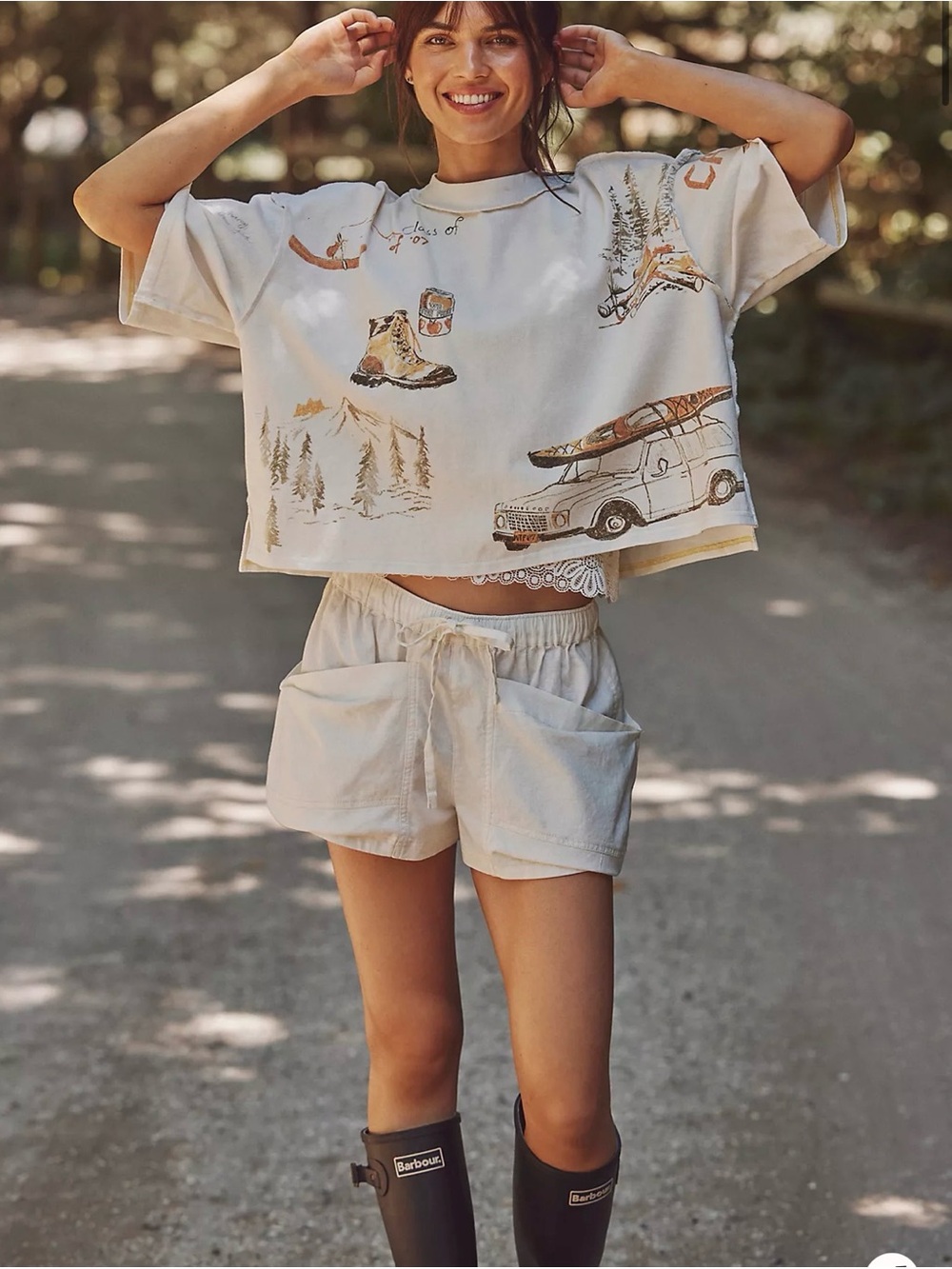 We The Free Cream Graphic Short Sleeve Tee